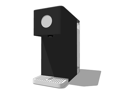 Modern Black Water Dispenser With Compact Design And Efficient Water Outlet 3d model