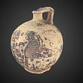 Traditional Handcrafted Ceramic Vessel With Intricate Animal And Floral Patterns
