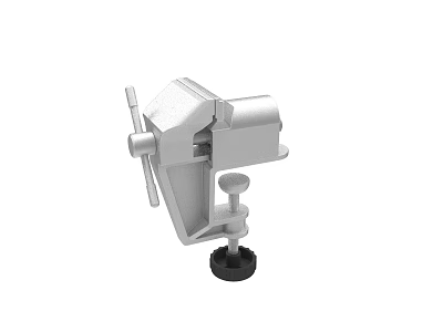 Metal Bench Vise With Adjustable Clamp Sturdy Base And Rotating Handle 3d model