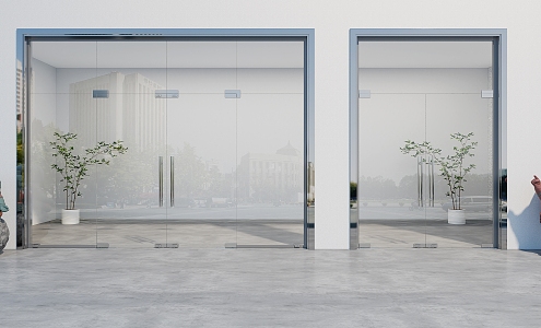 Glass door 3d model