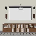 Modern Wooden Bookcase With Multiple Open Shelves And Stacked Books Neatly Arranged