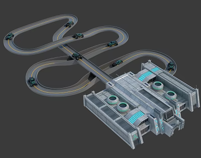 Modern Kart Amusement Park Kart 3d model