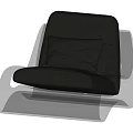 Modern Single Sofa Featuring Transparent Frame And Black Velvet Upholstery With Accent Pillow
