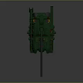 Futuristic Green Military Vehicle With Mechanical Design And Large Cannon