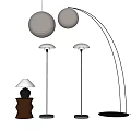 Floor lamp decorative lamp star stool table lamp side table lamp 3d model