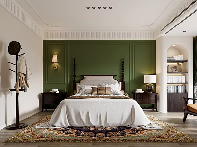 American Bedroom 3d model