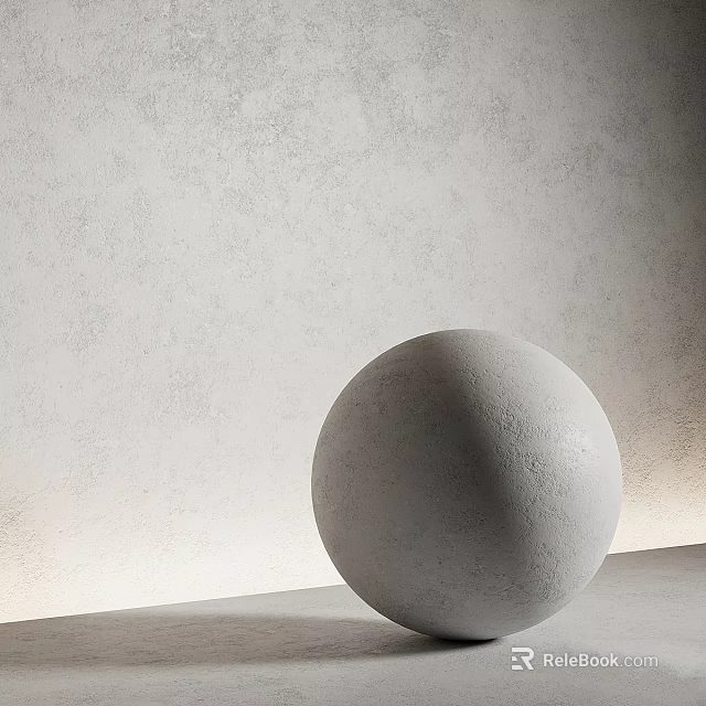 Sphere Component with Smooth Texture Placed on Light Surface Against Light Gray Wall 3d model