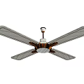 Air Conditioning Fan With Four Wooden Blades Modern Ceiling Mounted Design