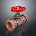 Industrial Valve with Red Handwheel and Metal Body for Industrial Pipeline Equipment Systems