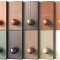 Wall Panels With A Variety Of Colors And Different Knobs
