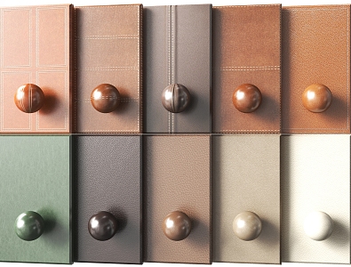 Leather Soft Bag Wall Panel 3d model