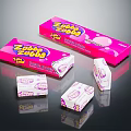 Zebra Zebra Bubble Gum With Pink Packaging And Small Packs Design