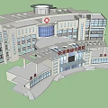 Beidaihe Coastal Hospital Modern Building Exterior With Circular Roof And Glass Curtain Walls