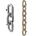 Shiny Metal Chains in Silver and Gold Finish for Decorative Applications
