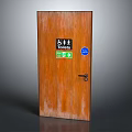 Wooden Swing Door For Public Toilet With Accessible Signage And Indicators