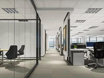 modern public office area office 3d model