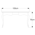 Elegant White Desk With Curved Legs And Classic Design Features