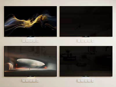 Smart 4K Ultra HD TV With Modern Wall Mounted Design And Dynamic Visuals 3d model