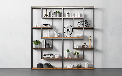 Industrial LOFT Storage Rack Decorative Cabinet 3d model