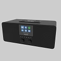 Black Audio Speaker With Digital Display And Internet Radio Functionality 3d model