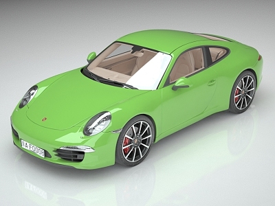 Green sports car Porsche sports car Sedan Car model