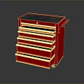Tool Box Iron Box Multi-layer Tool Box Iron Box Iron Trunk Box Luggage Leather Box 3d model