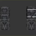 Two Heavy Duty Military Transport Trucks With Camouflage Design And Large Cargo Tanks 3D Rendering