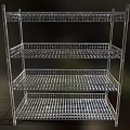 Display Shelf Rack with Metal Grid Design Multi Tier for Retail Storage and Product