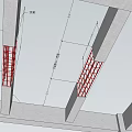 Structural Construction Drawing Showing Reinforced Concrete Beams With Steel Rebar Details