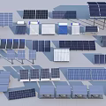 Different Types and Sizes of Solar Panels with Mounting Brackets for Daily Electrical Appliances