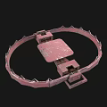 Pink Serrated Edge Mousetrap With Square Pedal For Home Use