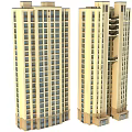 Modern High Rise Residential Building Exterior With Multiple Windows And Base Design