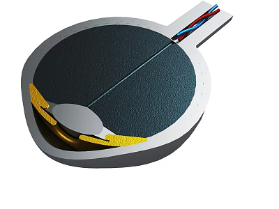 Circular Electronic Device With Gray Casing Yellow Components And Colored Wires 3d model