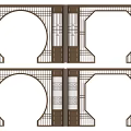 Traditional Wooden Door Arches Featuring Lattice Design And Various Shapes