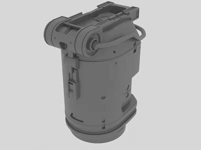 Mechanical Component 3D Model Featuring Wheel Connection Parts And Housing Structure Details 3d model