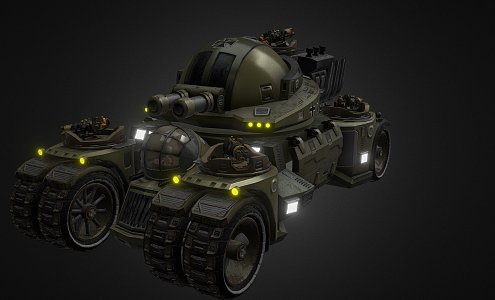 Animated German Super Tank 3d model