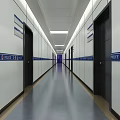 Modern Conference Room With Long Table White Chairs Blue Screen And Wall Posters