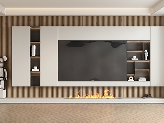 TV background wall background wall TV wall decorative wall TV fireplace 3d model