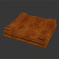 Orange Square Board Game with Textured Surface and Corner Protrusions for Board Game Entertainment