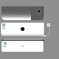 Three White Wall Mounted Air Conditioner Fans With Haier Model And Modern Design