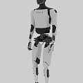 Humanoid Robot Design For Daily Use Household Appliances Front And Back View