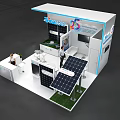 Timesolar 25 Modern Exhibition Booth With Solar Panels Display And Staff Lighting