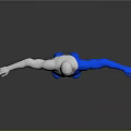 Blue And Silver Human Figure With Pepsi Logo Outstretched Arms On Dark Background