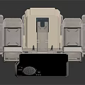 Advanced Tech Device With Digital Display Screen Metallic Panels And Control Buttons