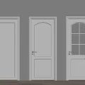 White Interior Doors With Different Designs Wooden Frames And Glass Panel