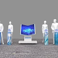 Illuminated SIGMA Activation Device with Human Figures Columns and Innovation Screen