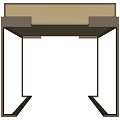 Modern Stylish Nightstand With Sleek Surface One Drawer And Metal Frame Design