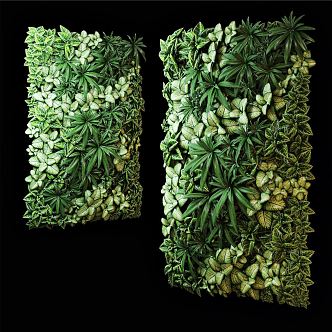 modern plant wall green plant wall 3d model