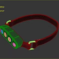 Modern Headlamp Design With Black Strap LED Lights And Metal Buckle