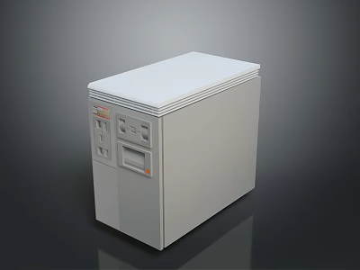 Gray Office Equipment With Control Panel And Display Screen Design 3d model